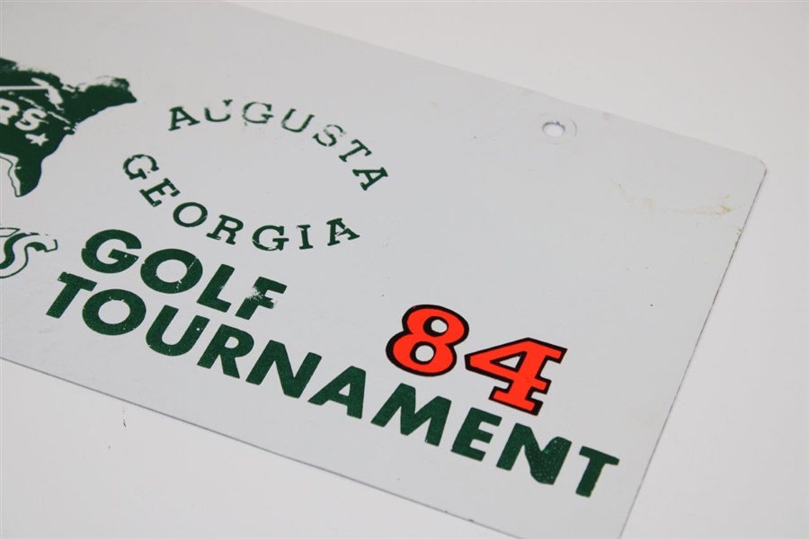 Vintage Masters Tournament License Plate Metal #84