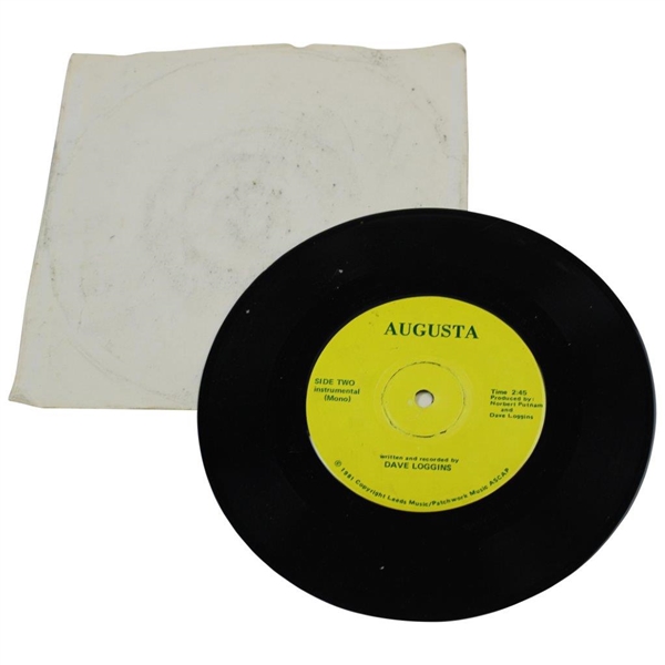 1981 'Augusta' Theme Record by Dave Loggins Record in Sleeve