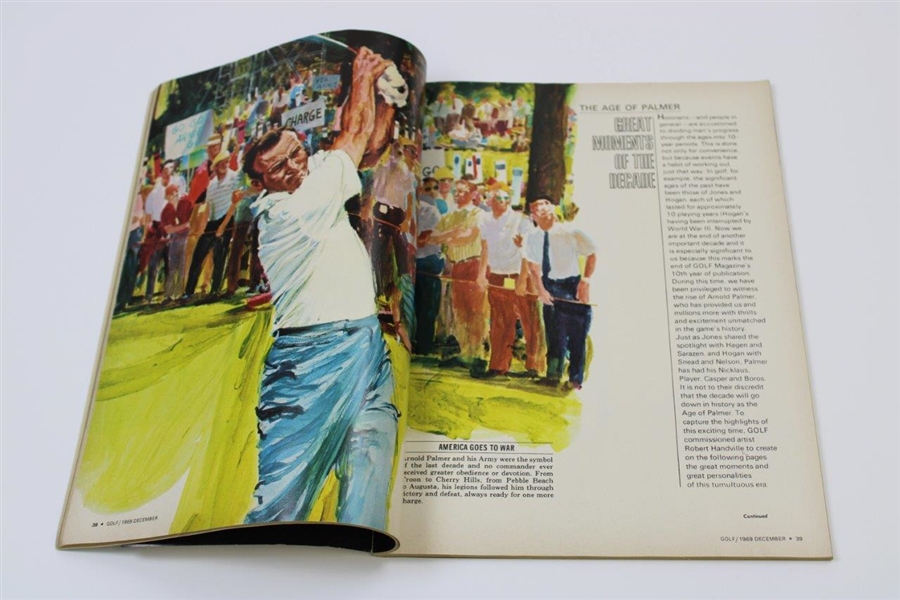Arnold Palmer Signed 1969 GOLF 10th Anniversary Issue Magazine - December JSA ALOA