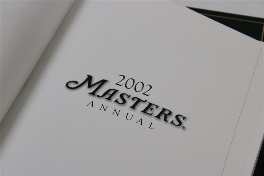 2000, 2001 & 2002 Masters Tournament Green Annual Books