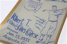 Augusta National Golf Club 'Bobby Jones Course' Opening Jan. 13, 1933 Commemorative Dish