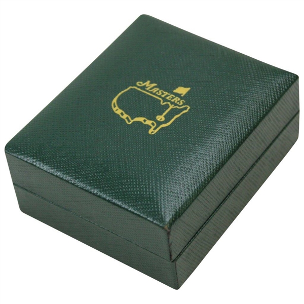 Masters Undated Dark Green with Yellow Logo Silk Cuff Links in Original Box