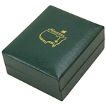 Masters Undated Dark Green with Yellow Logo Silk Cuff Links in Original Box