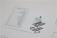 Seven (7) Masters Champions Signed Augusta National Scorecards JSA ALOA
