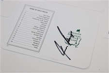 Seven (7) Masters Champions Signed Augusta National Scorecards JSA ALOA
