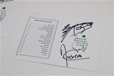 Seven (7) Masters Champions Signed Augusta National Scorecards JSA ALOA