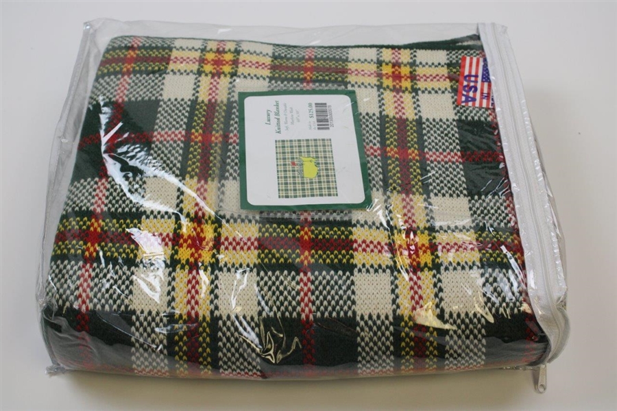 Masters Tournament Logo Large Luxury Knitted Throw Blanket in Unopened Packaging