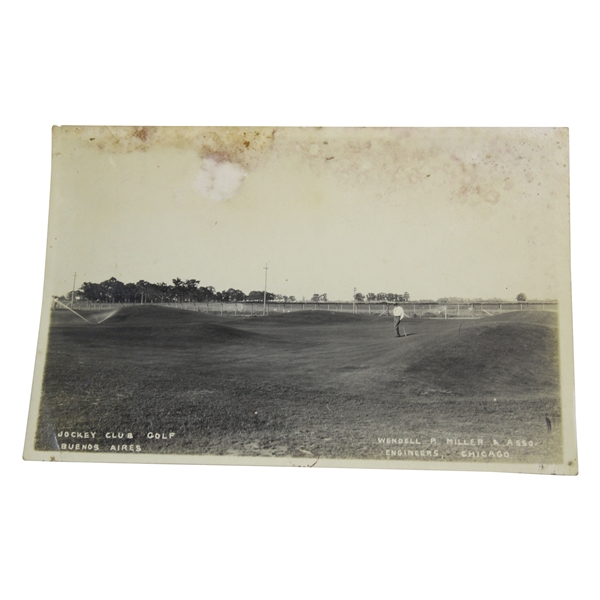 Early 1930's Jockey Club of Argentina Hole No. 11 Green Red Course Photo - Wendell Miller Collection