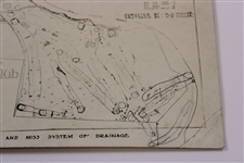 Early 1930's Columbus Country Club Old Drainage System Map - Wendell Miller Collection