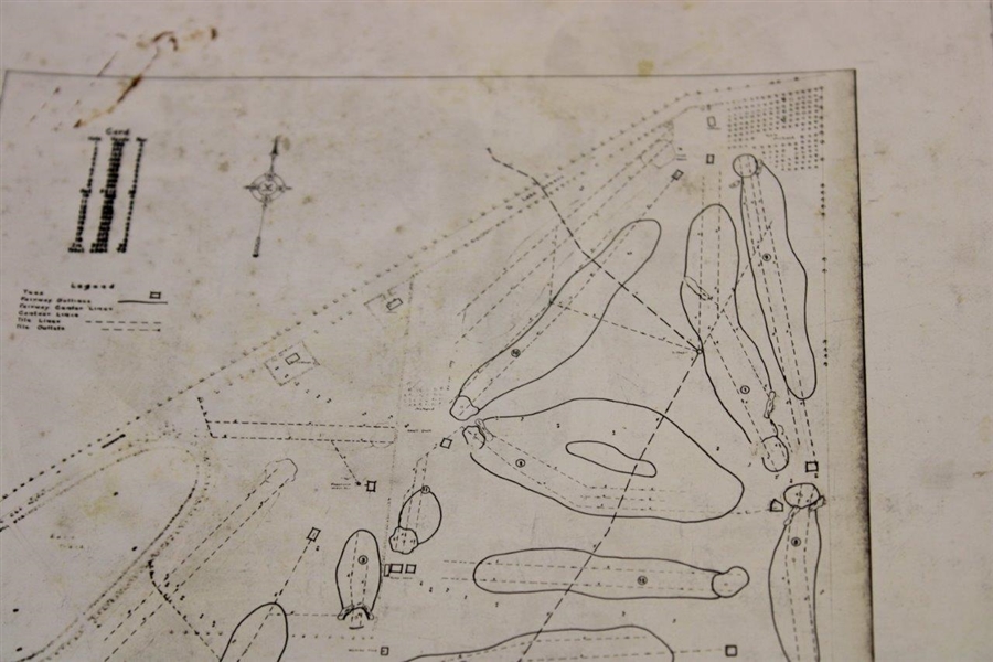Early 1930's Kishwauketoe Country Club Lake Geneva, Wisconsin Course Plan - Wendell Miller Collection