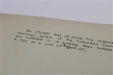 Early 1930's Columbus Country Club Drainage Plan - Wendell Miller Collection