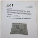 Early 1930's Columbus Country Club Drainage Plan - Wendell Miller Collection