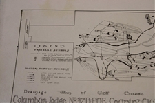 Early 1930's Columbus Country Club Lodge No. 37 B. P. O. E.  Drainage Plan - Wendell Miller Collection