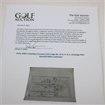 Early 1930's Columbus Country Club Lodge No. 37 B. P. O. E.  Drainage Plan - Wendell Miller Collection