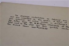 Early 1930's Oakwood Golf Club South of Euclid, Ohio Drainage Plan - Wendell Miller Collection