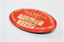 Ralph Hutchison's 1949 US Amateur Championship at Oak Hill CC Season Badge #1143
