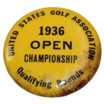 Ralph Hutchison's 1936 US Open Championship Qualifying Rounds Badge