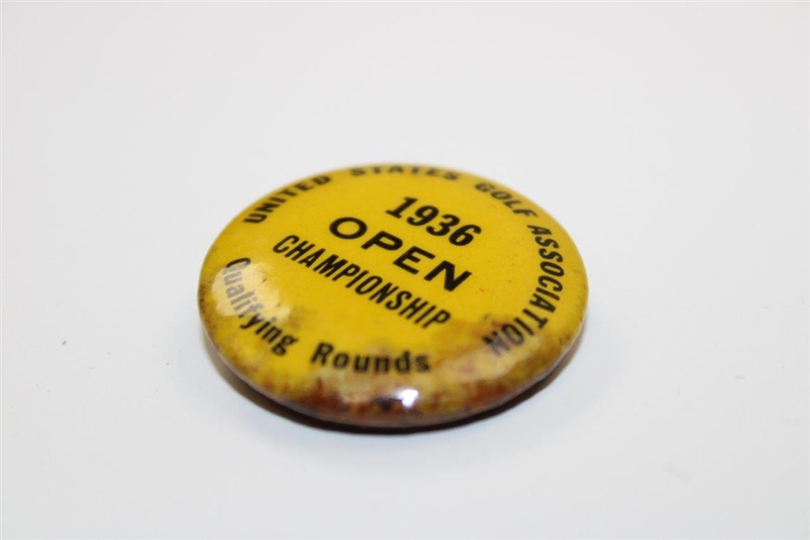Ralph Hutchison's 1936 US Open Championship Qualifying Rounds Badge