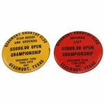 Ralph Hutchison's 1941 $5000 Open at Beaumont Country Club Clubhouse & Grounds with Grounds Only Badges