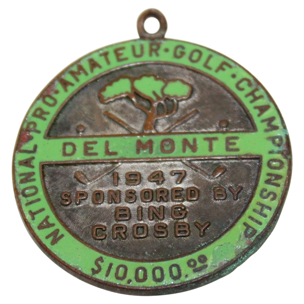 Ralph Hutchison's 1947 Crosby National Pro-Am Golf Championship Contestant Badge