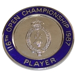 Arnold Palmers 1987 Open Championship Contestant Badge at Muirfield Golf Links