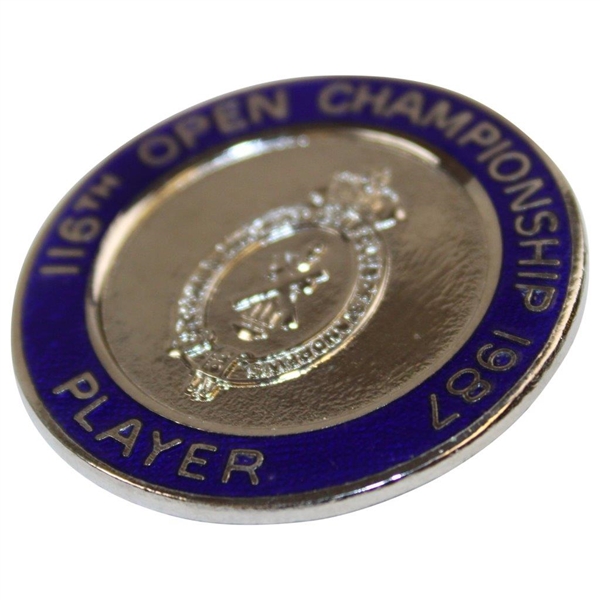 Arnold Palmer's 1987 Open Championship Contestant Badge at Muirfield Golf Links