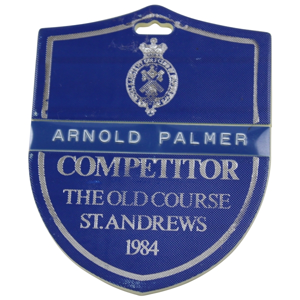 Arnold Palmer's 1984 Open Championship at St Andrews Bag Tag