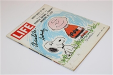Charles M. Schulz Signed 1967 Life Magazine W/ Charlie Brown & Snoopy Cover JSA ALOA