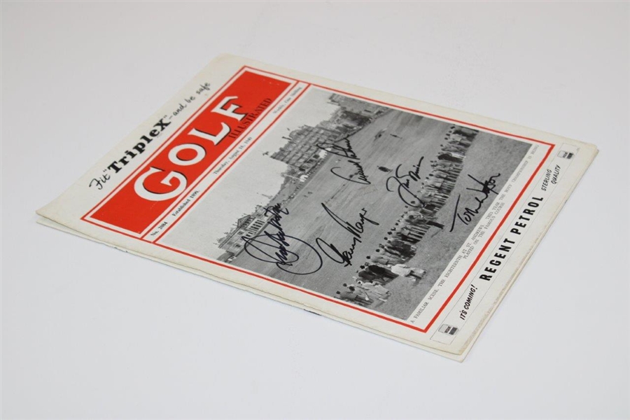 Big 3, Seve & Watson Open Champions Signed 1949 Golf Illustrated St. Andrews Cover JSA ALOA