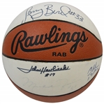 Michael Jordan , Charles Barkley, John Havlicek, Larry Bird Multi Signed Basketball  JSA ALOA