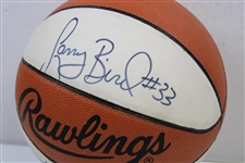 Michael Jordan , Charles Barkley, John Havlicek, Larry Bird Multi Signed Basketball  JSA ALOA