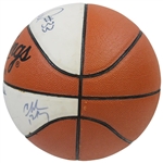 Michael Jordan , Charles Barkley, John Havlicek, Larry Bird Multi Signed Basketball  JSA ALOA