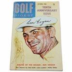Ben Hogan Signed Golf Digest 10Th Anniversary Issue Oct 1961 Newsstand Magazine JSA ALOA