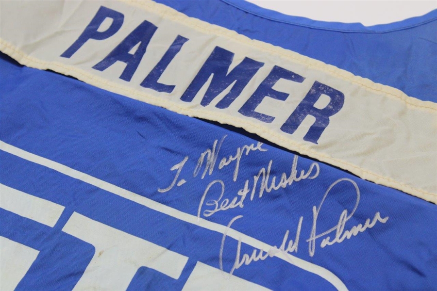 Arnold Palmer Match Used Signed Caddy Bib GTE Northwest Classic JSA ALOA