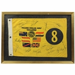 Seve, Jack & 12 Others Signed Sun City Million Dollar Golf Challenge Tournament Used Hole #8 Flag JSA ALOA
