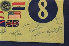 Seve, Jack & 12 Others Signed Sun City Million Dollar Golf Challenge Tournament Used Hole #8 Flag JSA ALOA