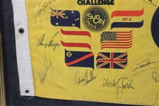 Seve, Jack & 12 Others Signed Sun City Million Dollar Golf Challenge Tournament Used Hole #8 Flag JSA ALOA