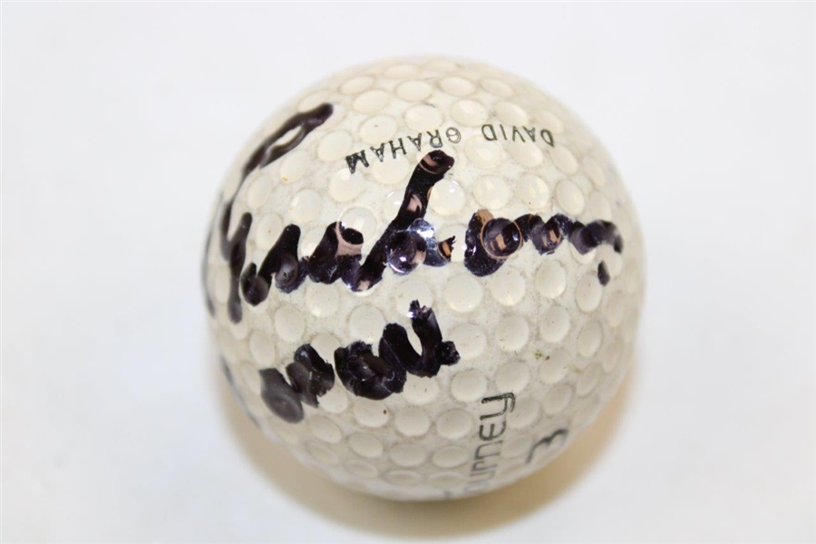 Champion David Graham 1981 Us Open Match Used Signed Golf Ball JSA ALOA