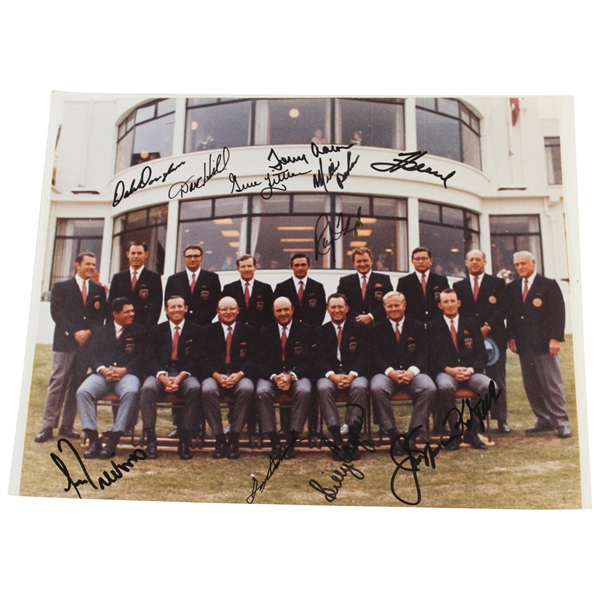 1969 Ryder Cup USA Full Team Signed 11x14 Photo By 13 Incl. Jack & Capt. Snead JSA ALOA
