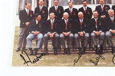 1969 Ryder Cup USA Full Team Signed 11x14 Photo By 13 Incl. Jack & Capt. Snead JSA ALOA