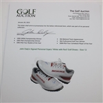 John Daly's Signed Personal Sqairz 'White with Red' Golf Shoes - Size 12 JSA ALOA
