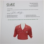 John Daly Signed Personal Match Worn 'Red' Golf Shirt with Sponsors - 3XL JSA ALOA