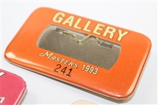 1990, 1991, 1992 & 1993 Masters Tournament Official GALLERY Badges - #90, #265, #109 & #241