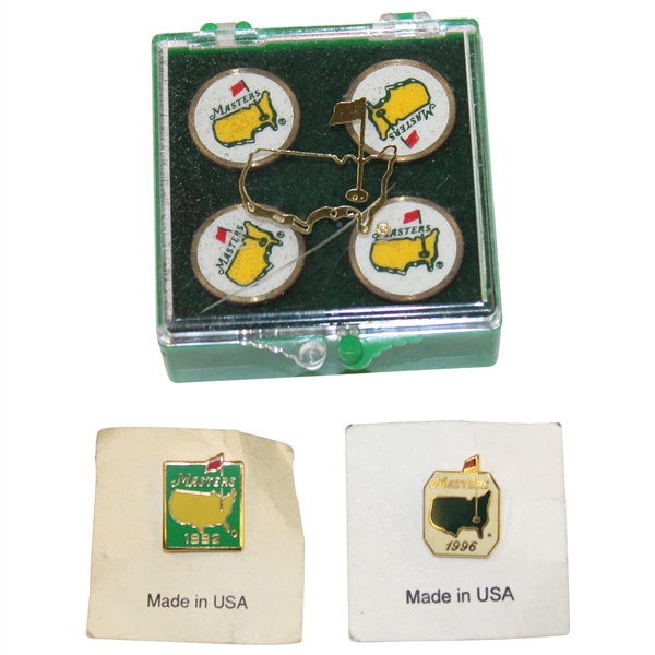 1992 & 1996 Masters Employee Pins with Masters Logo 4pk Ball Markers