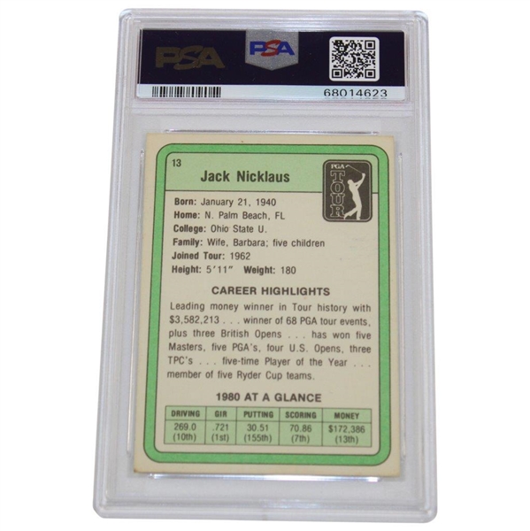 Jack Nicklaus Signed 1981 Donruss Rookie Card PSA/DNA Certified Auto Grade GEM-MT 10 #68014623