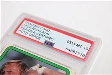 Jack Nicklaus Signed 1981 Donruss Rookie Card PSA/DNA Certified Auto Grade GEM-MT 10 #84682770