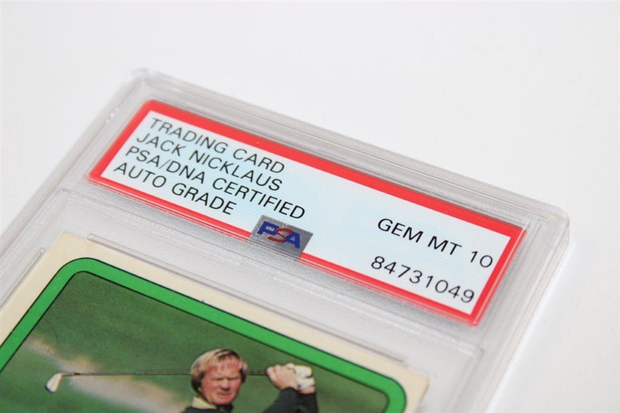 Jack Nicklaus Signed 1981 Donruss Stats Leaders Card PSA/DNA Certified Auto Grade GEM-MT 10 #84731049