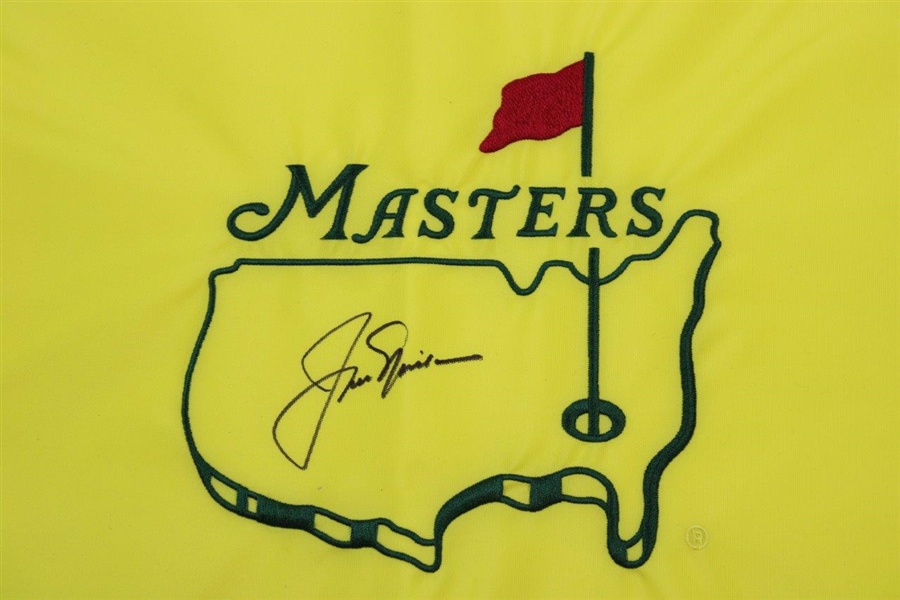 Jack Nicklaus Signed Undated Masters Tournament Embroidered Flag PSA #AK56756