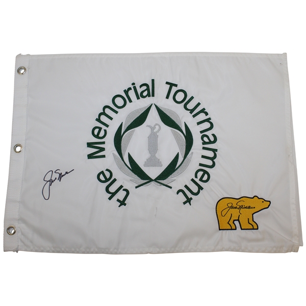 Jack Nicklaus Signed Undated The Memorial Tournament Embroidered Flag PSA #AK56750