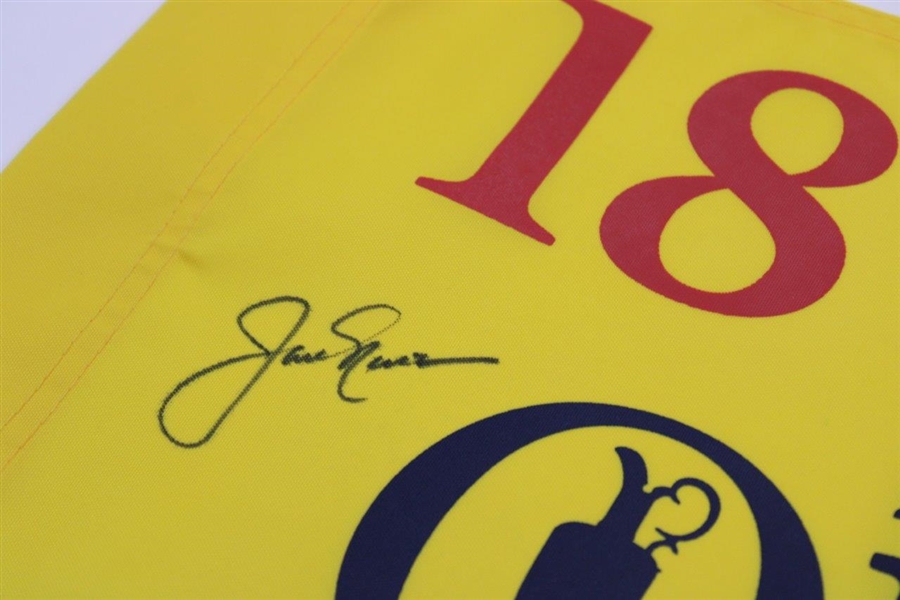 Jack Nicklaus Signed The Open Championship Undated Flag JSA ALOA